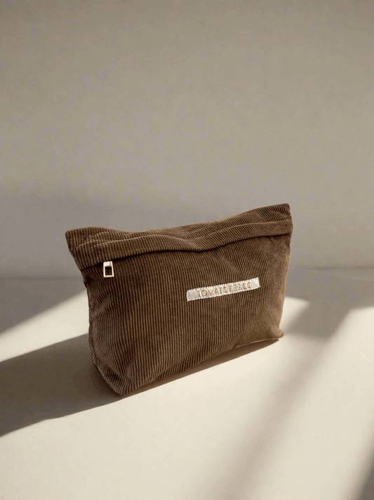 Brown Corduroy Pouch