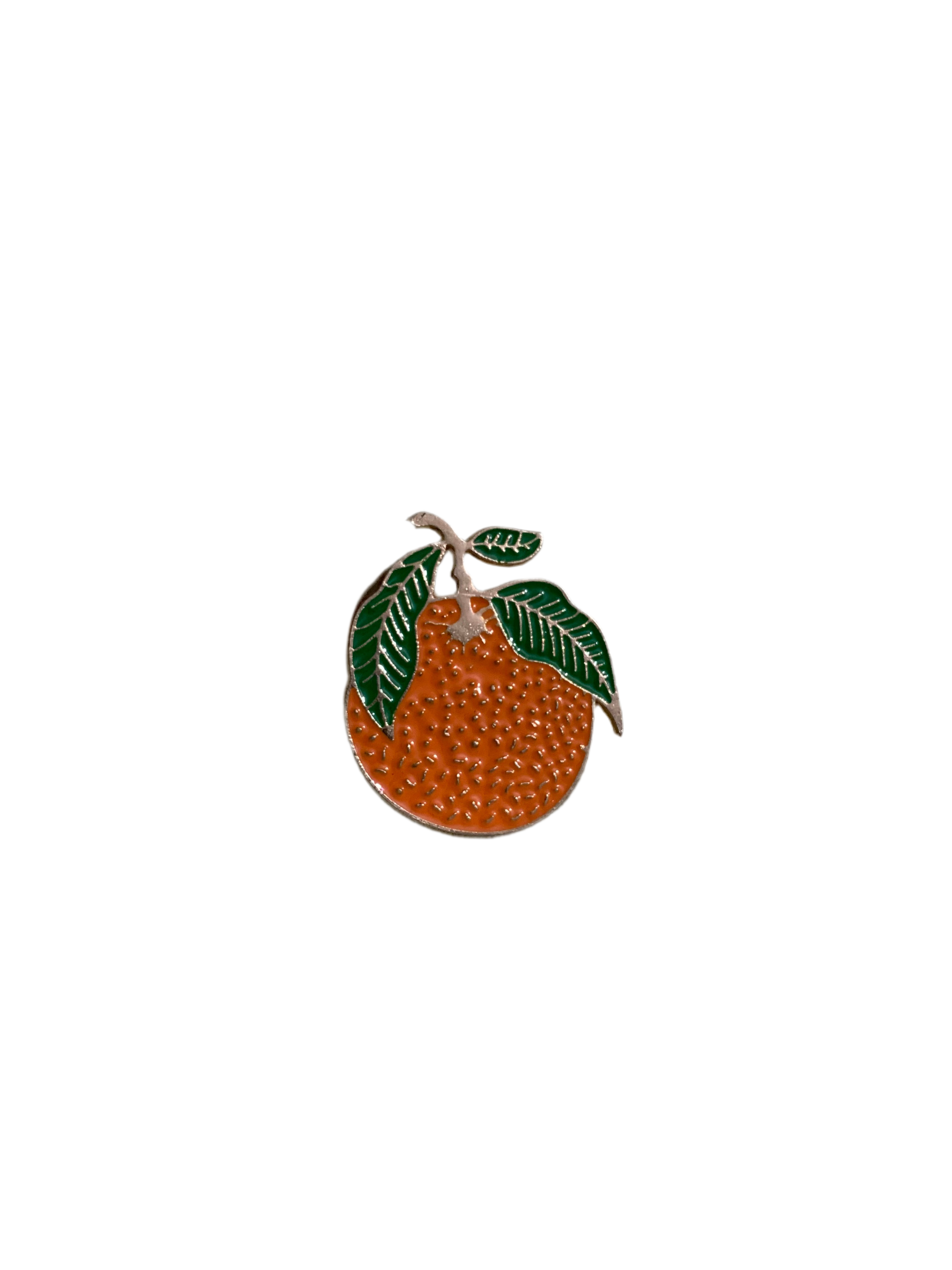 Orange Textured Enamel Pin