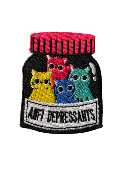 Anti Depressants Embroidery Patch