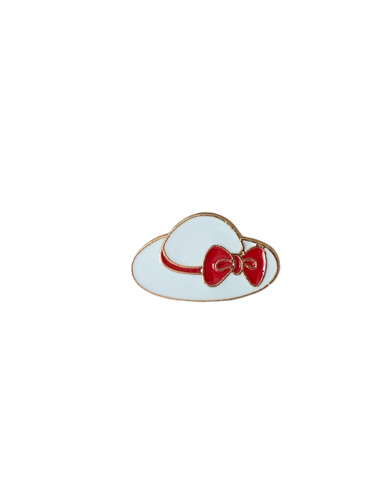 Hat w a Bow Enamel Pin