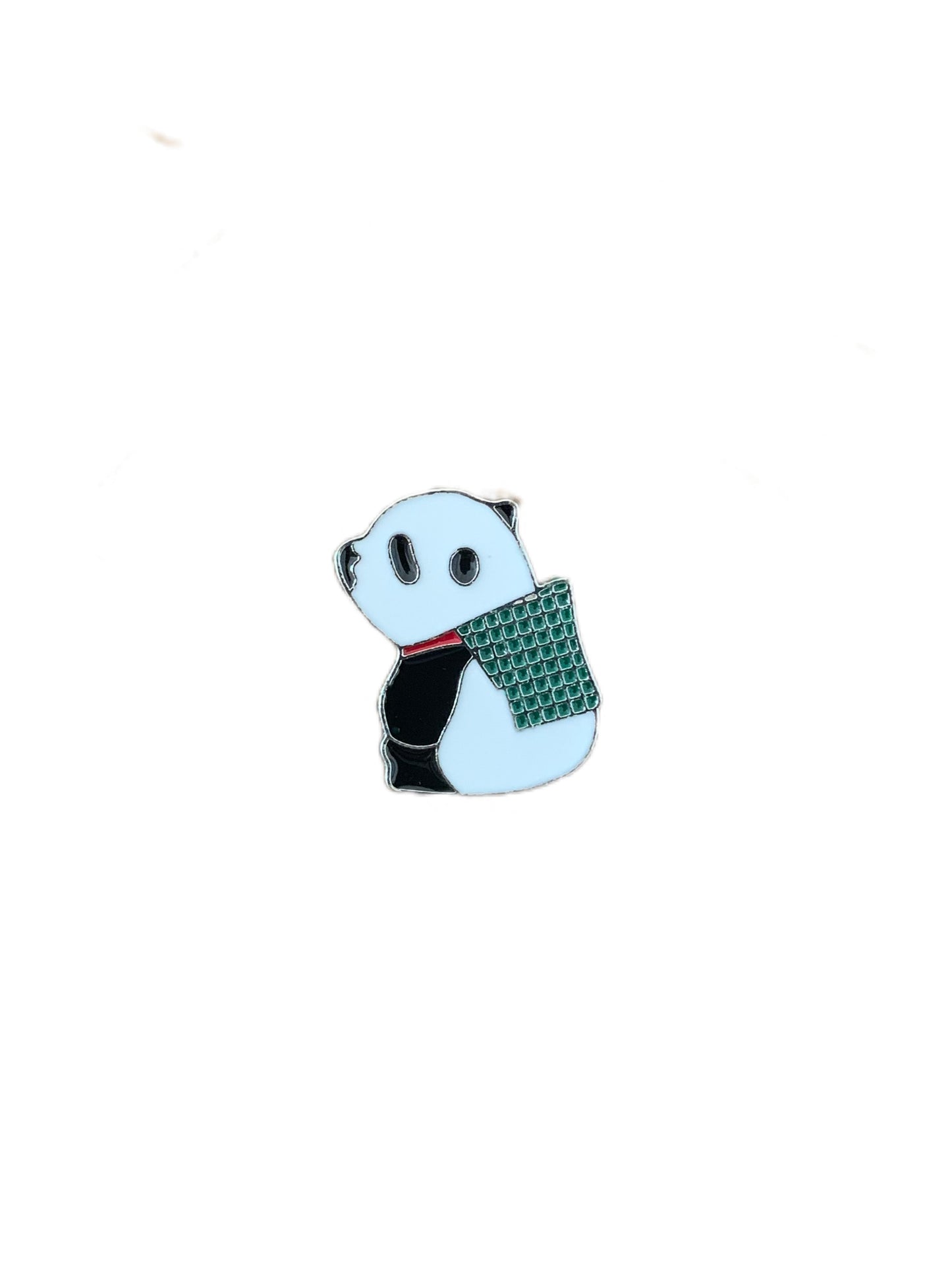 Panda with a Basket Enamel Pin