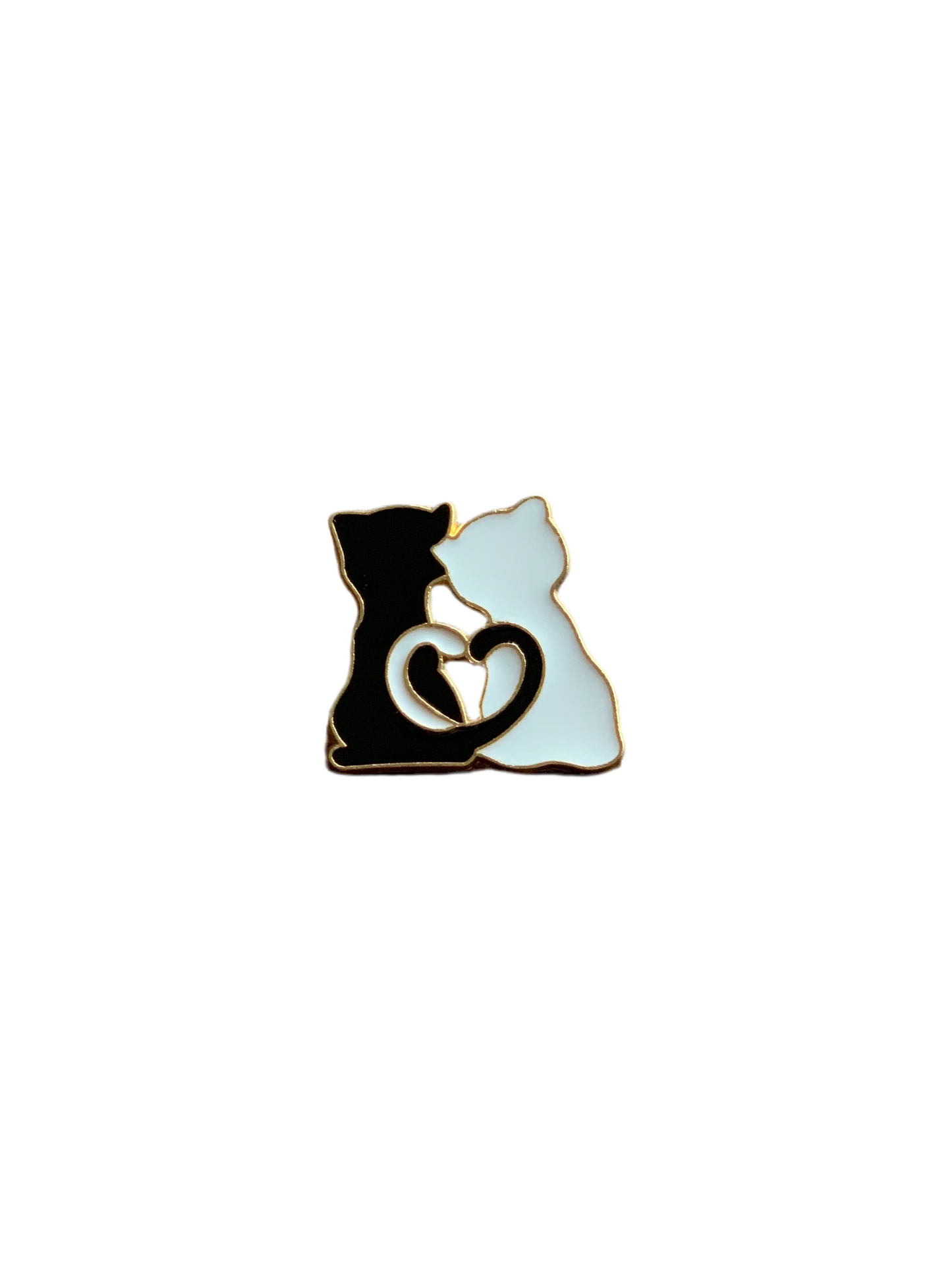 Tail Heart Cats Enamel Pin