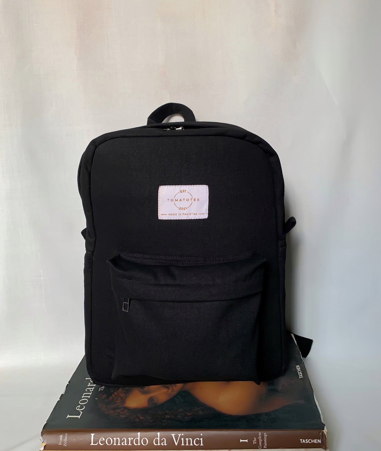 Black Cloth-Based BackPack