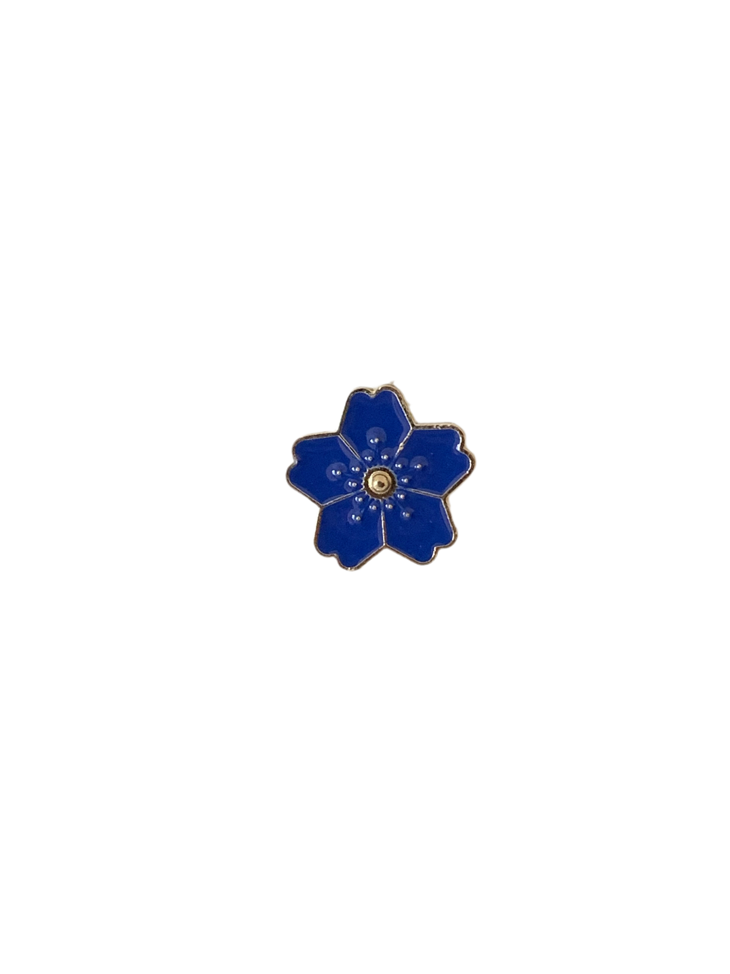 Navy Blue Flower Enamel Pin