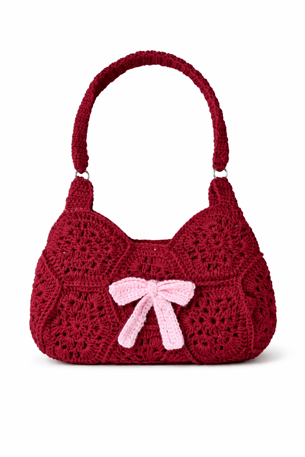 Marlow Crochet - Maroon Shoulderbag