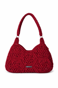 Marlow Crochet - Maroon Shoulderbag