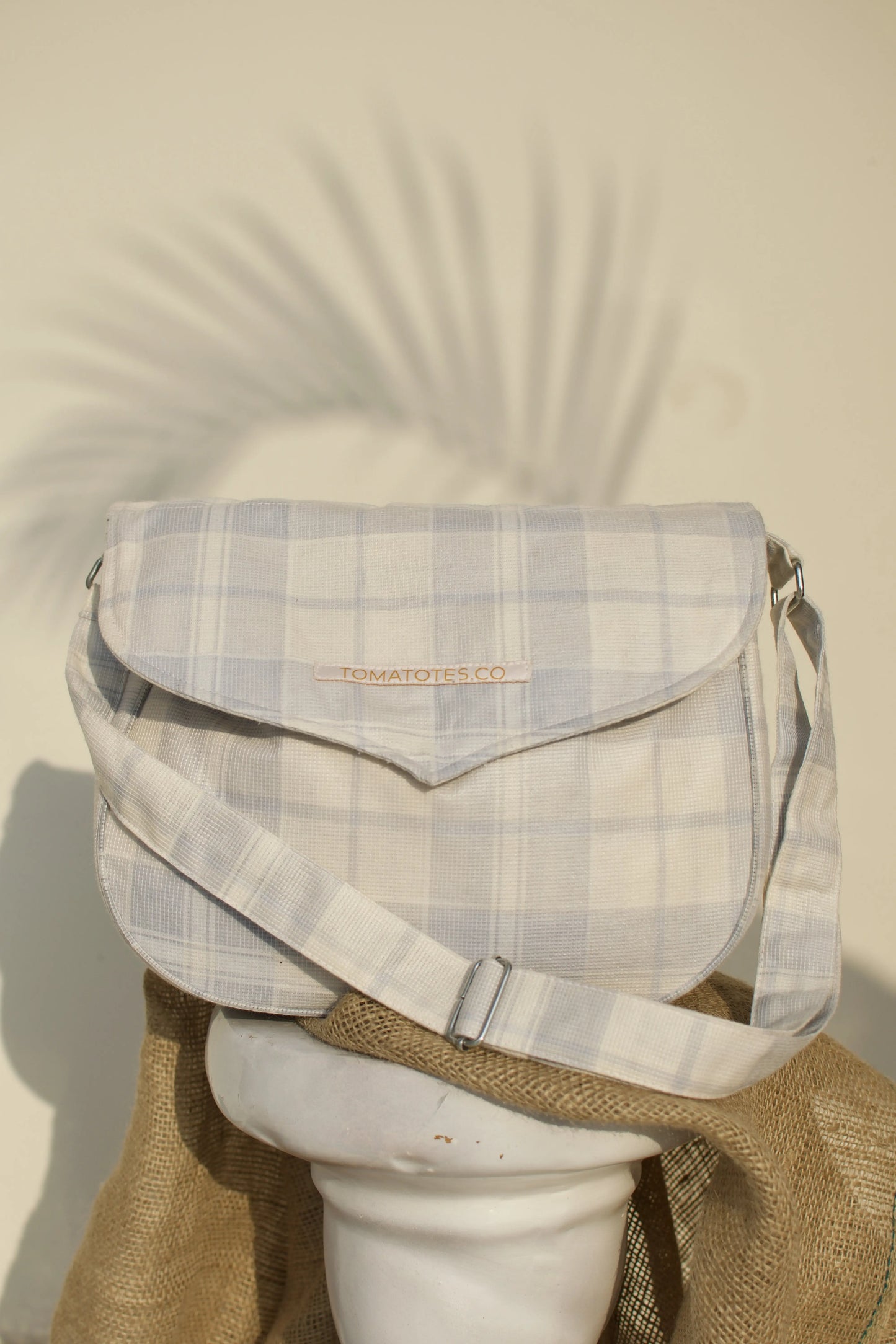 Checkered Crossbody Satchel tomatotes.co