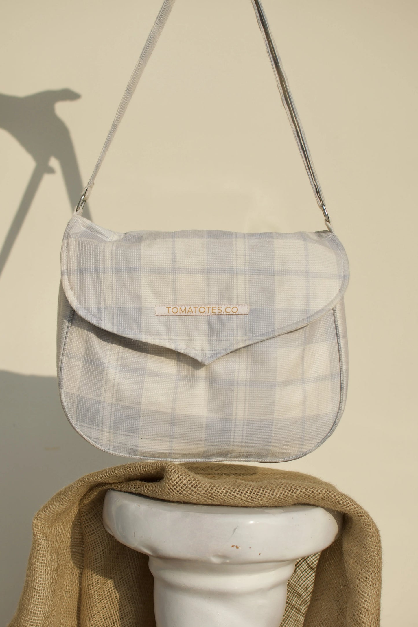 Checkered Crossbody Satchel tomatotes.co