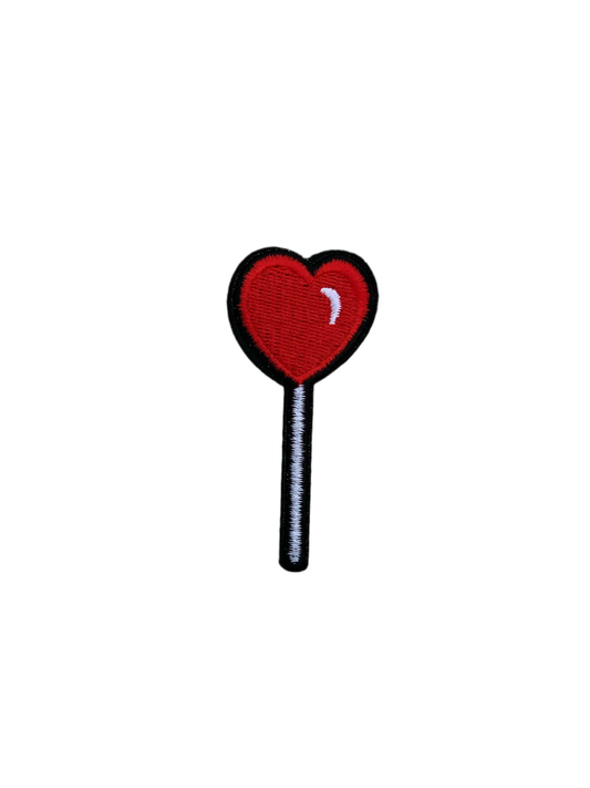 Heart Lollipop Embroidery Patch