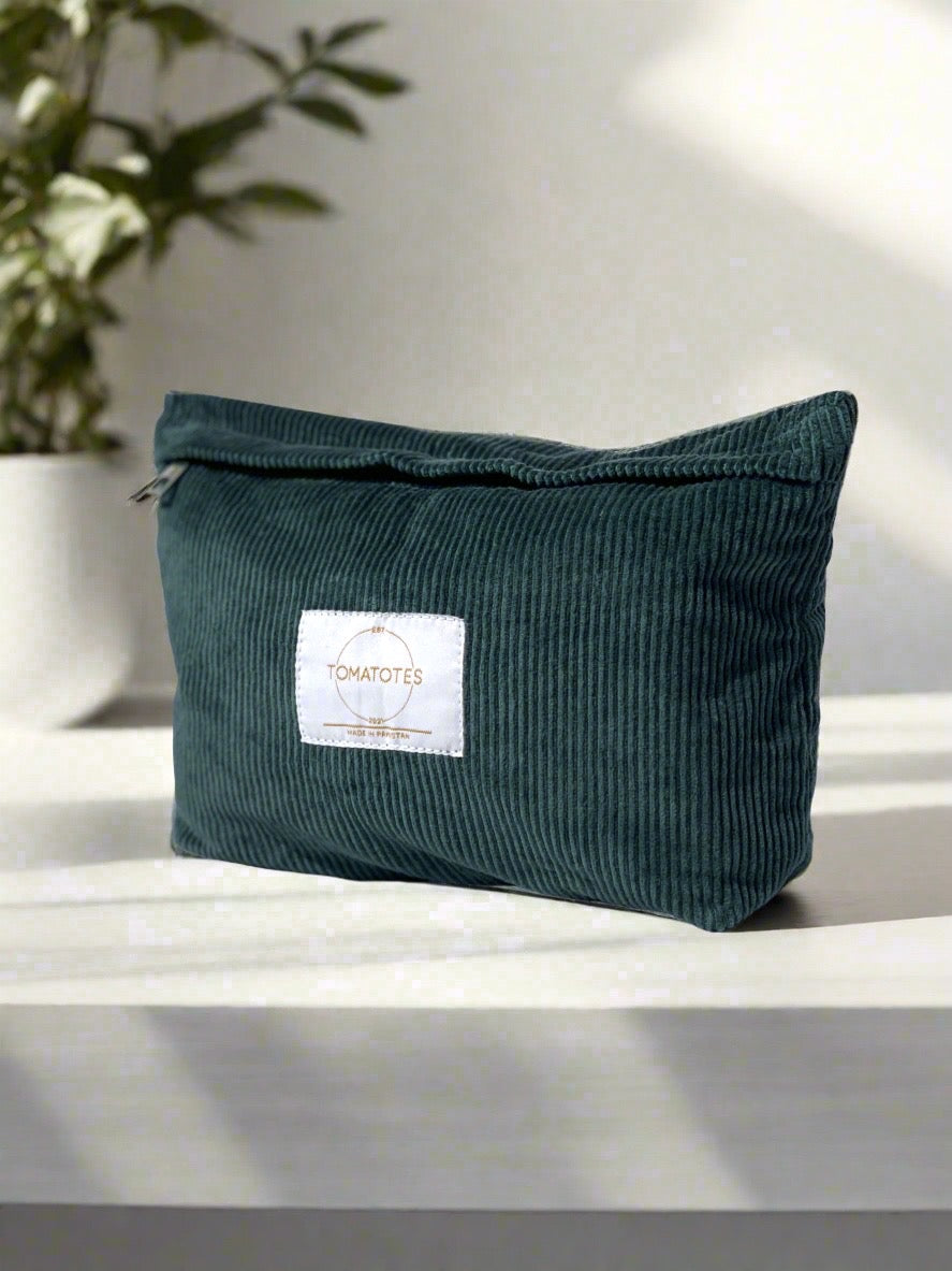 Phtalo Green Corduroy Pouch