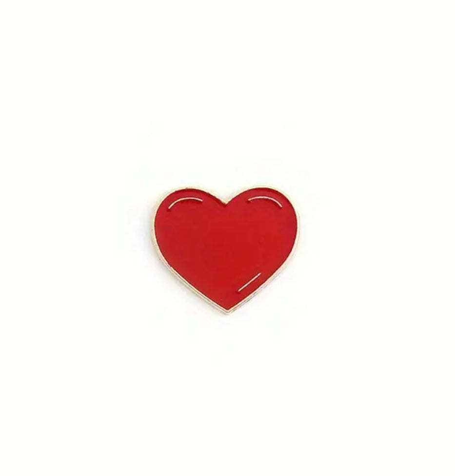 Red Heart Enamel Pin