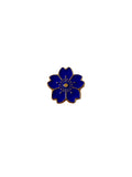 Navy Blue Flower Enamel Pin