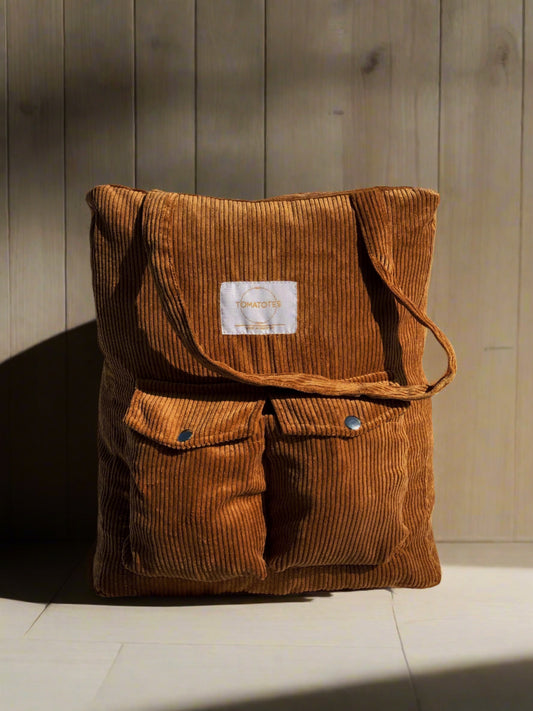 Hazen Tan Corduroy Tote bag