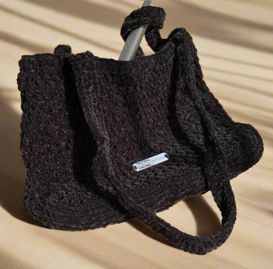 Willow Crochet Bag - Black