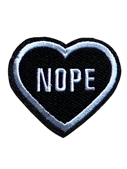 Nope Heart Embroidery Patch tomatotes.co