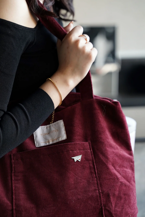 Paper Plane w Heart Enamel Pin