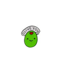 Green olive with a face and 'OLIVE YOU' text on a white background