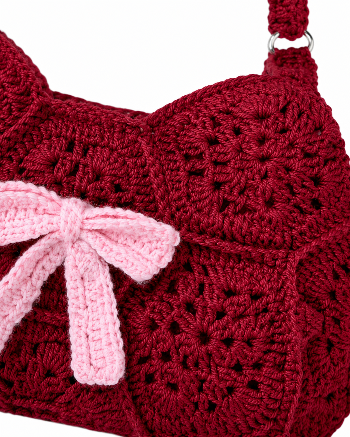 Marlow Crochet - Maroon Shoulderbag