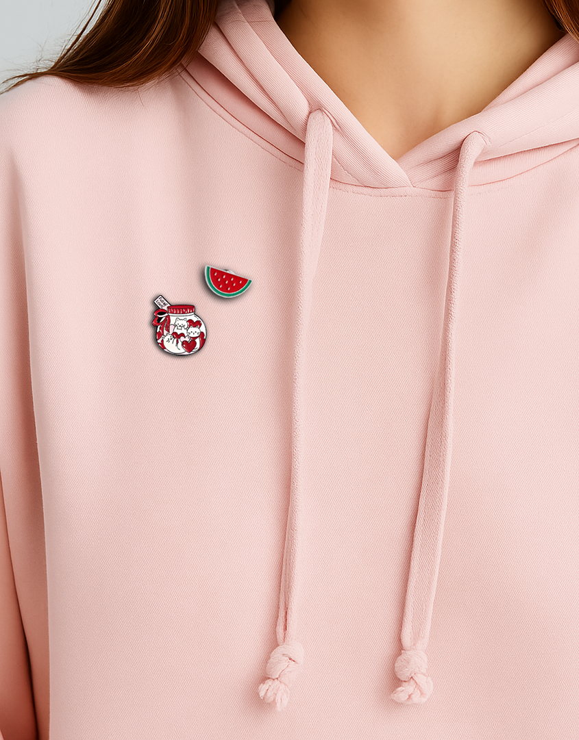 Loving Cats in a Jar Enamel Pin